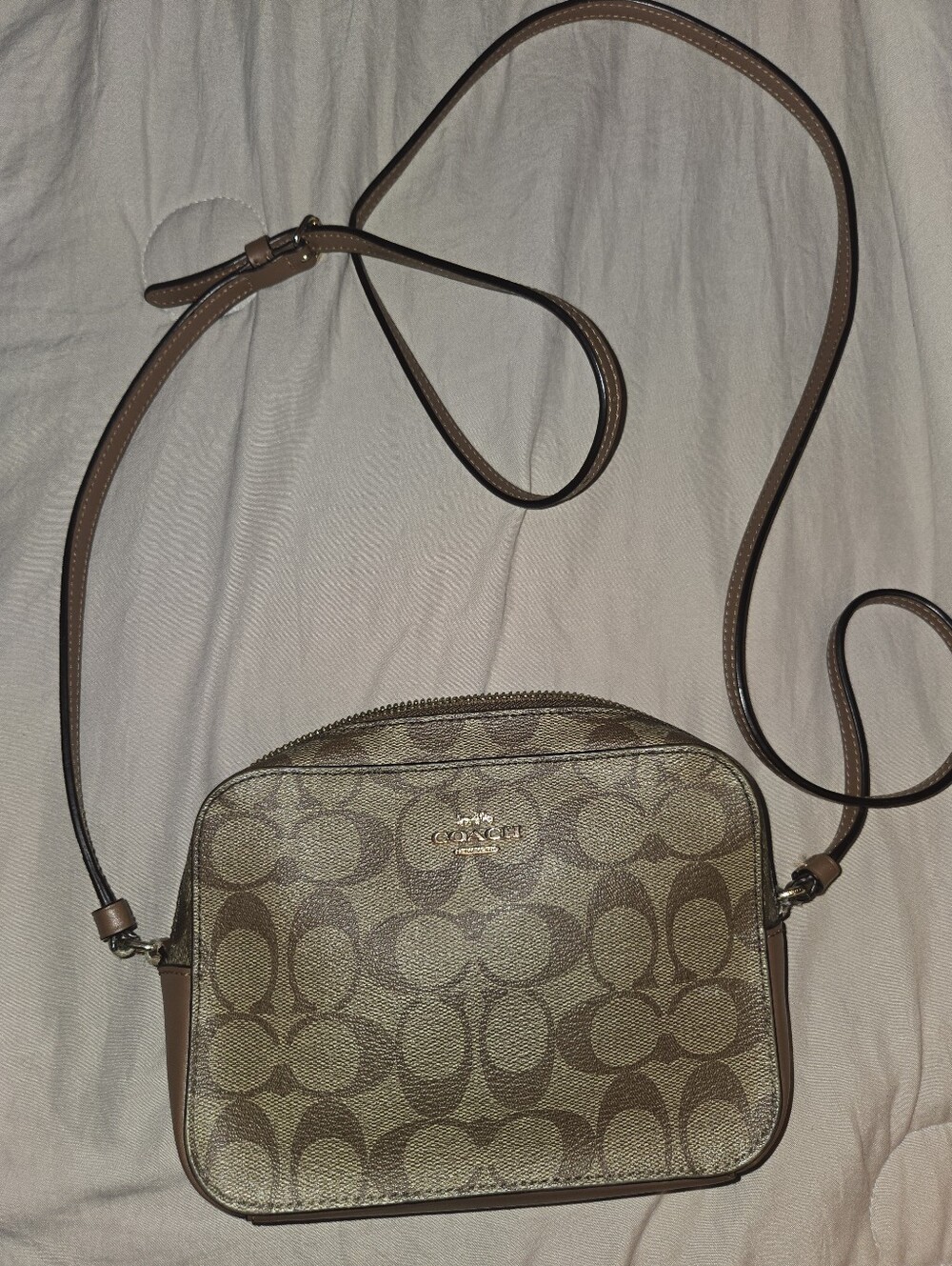 Coach Signature Canvas Crossbody Bag in Brown